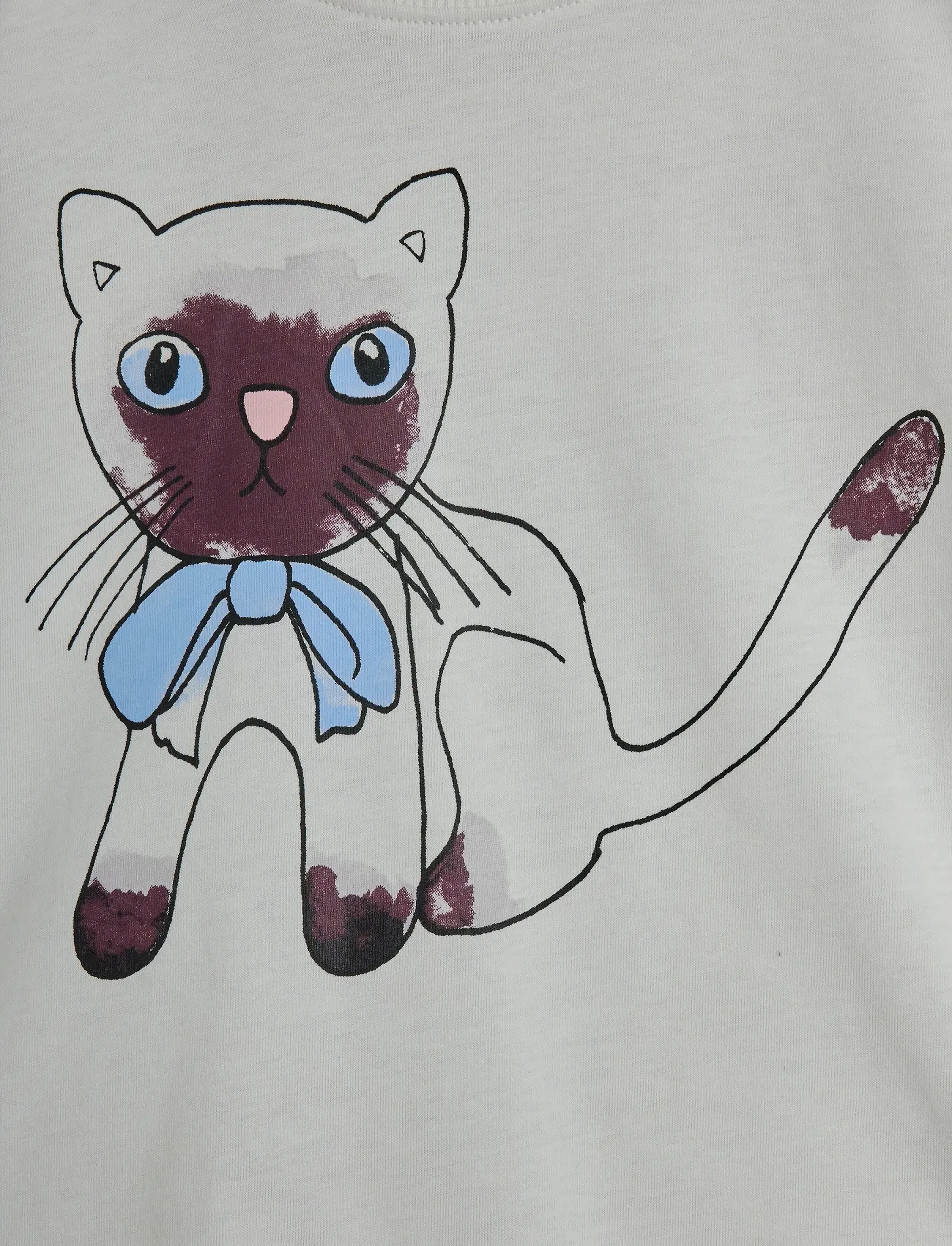 Mini Rodini - Siamese sp ss tee - lühikeste varrukatega t-särgid - white - 2