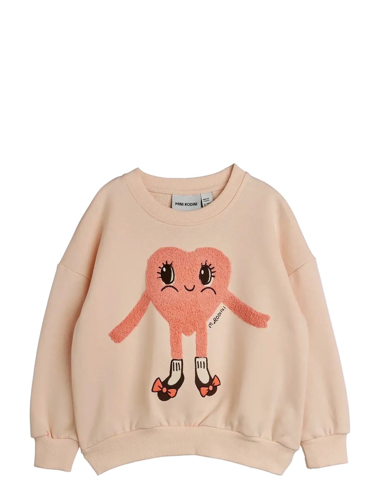 Mini Rodini Heart in shoes chenille sweatshirt - Overdele - PINK / pink/rose