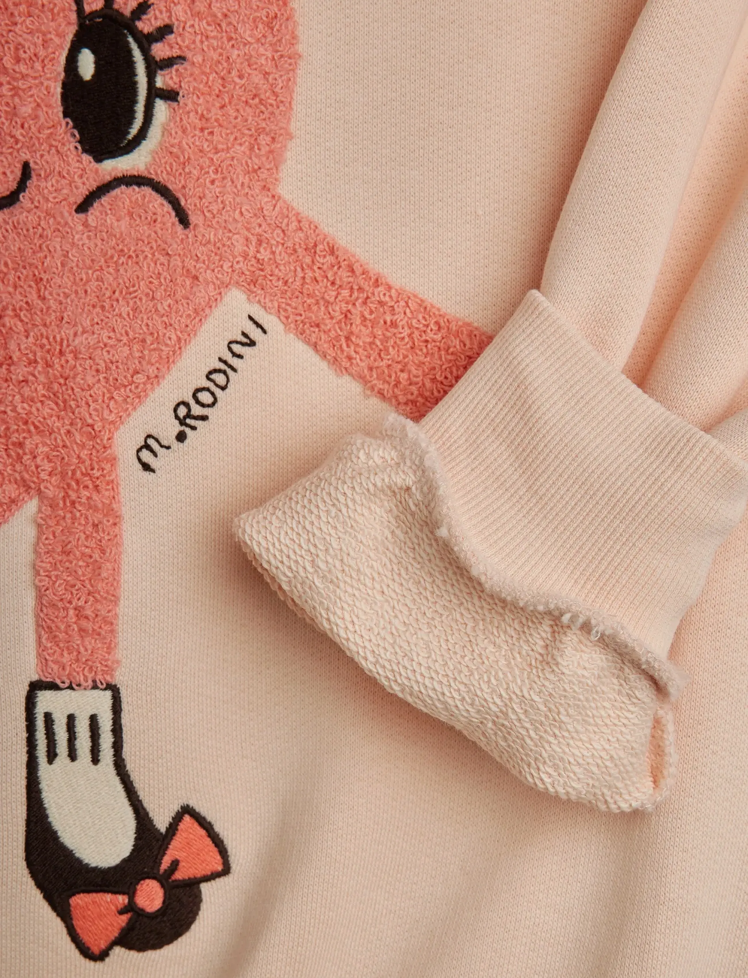Mini Rodini - Heart in shoes chenille sweatshirt - sweat-shirt - pink - 2