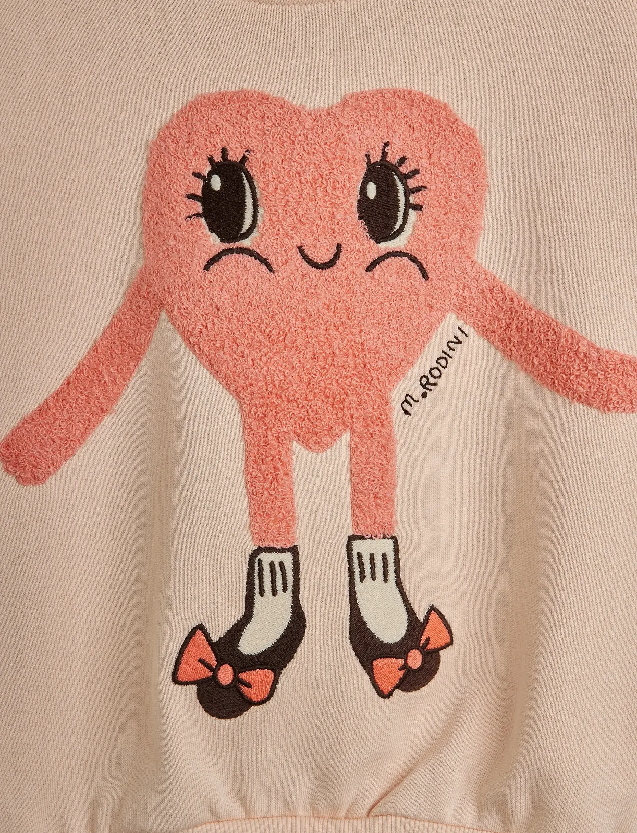 Mini Rodini - Heart in shoes chenille sweatshirt - sweat-shirt - pink - 3