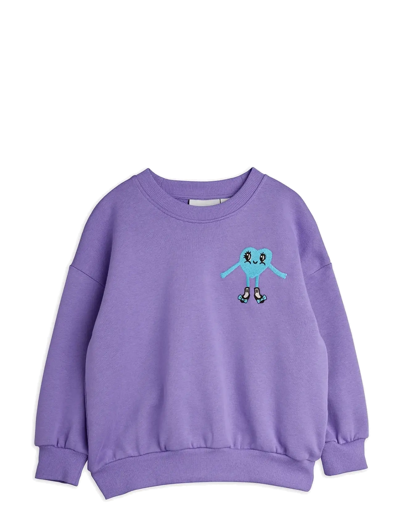 Heart in shoes emb sweatshirt - PURPLE