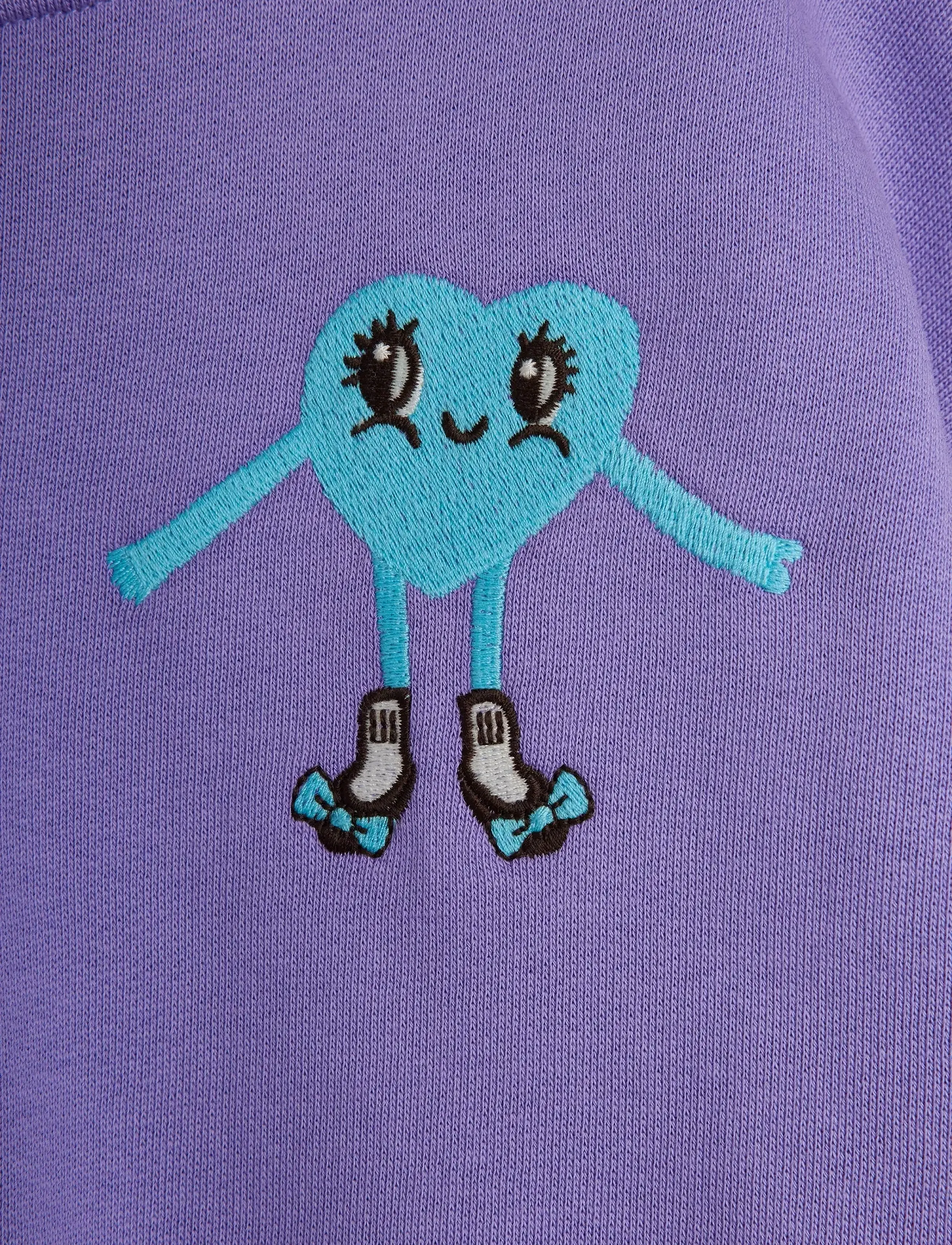 Mini Rodini - Heart in shoes emb sweatshirt - sweatshirts - purple - 3