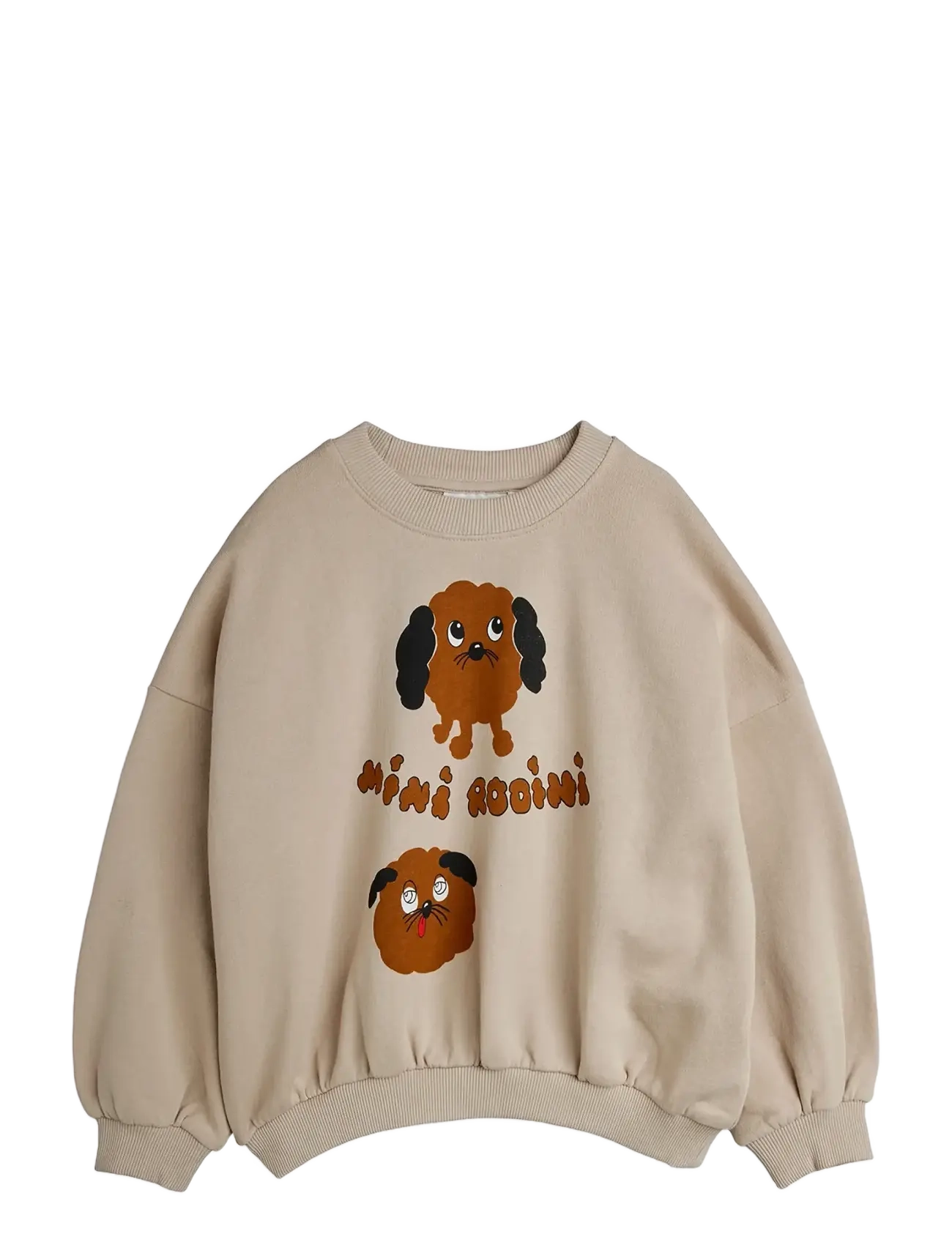 Mini Rodini Doggies Sp Sweatshirt, 92/98, Beige, Sweatshirts & Hættetrøjer > Sweatshirts, Børn