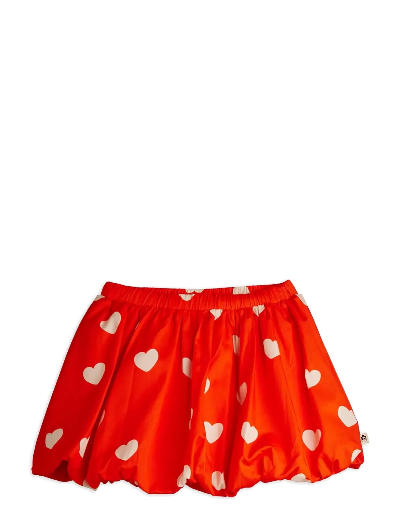 Mini Rodini Hearts aop woven balloon skirt - Miniseelikud - RED / red