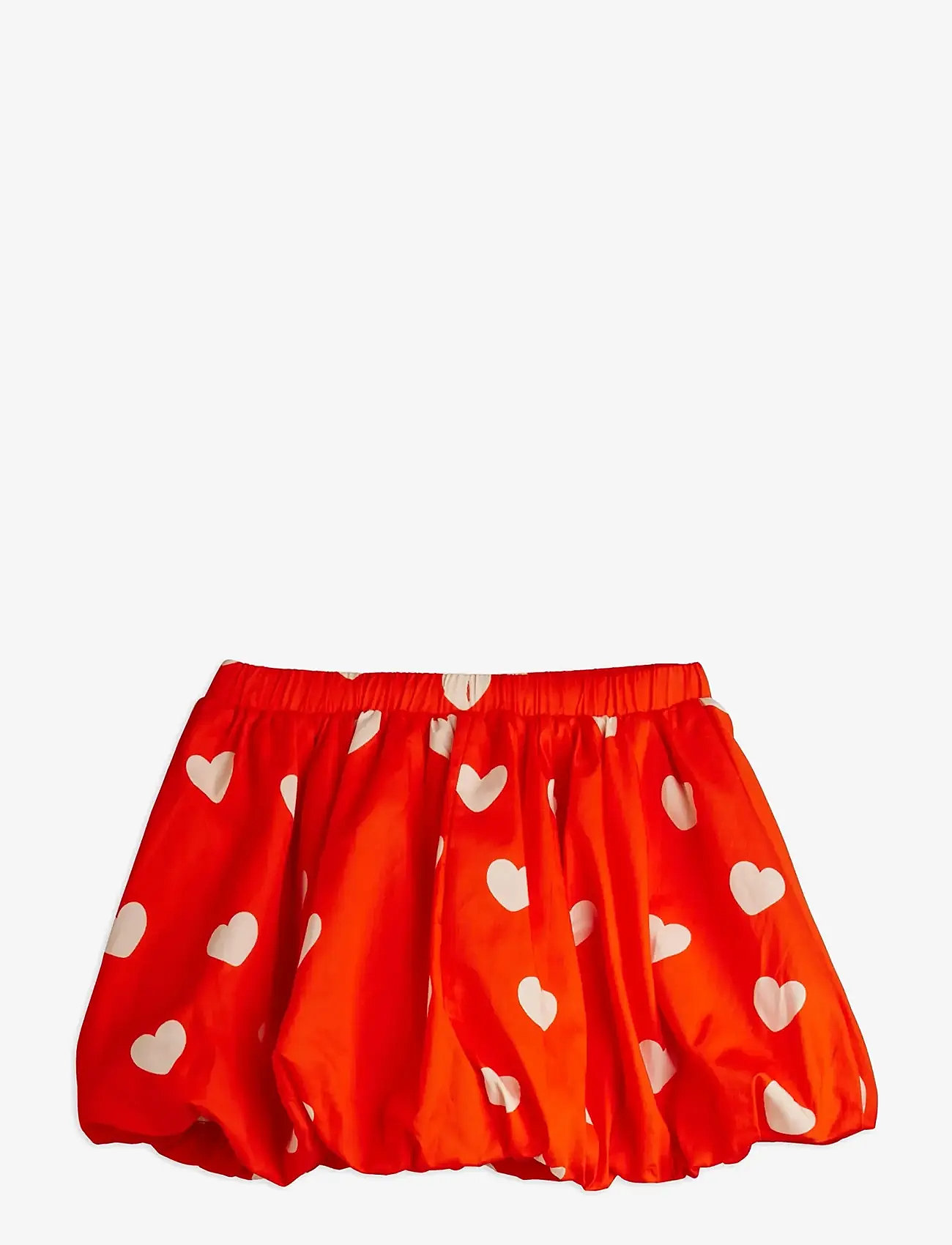 Mini Rodini - Hearts aop woven balloon skirt - miniseelikud - red - 1