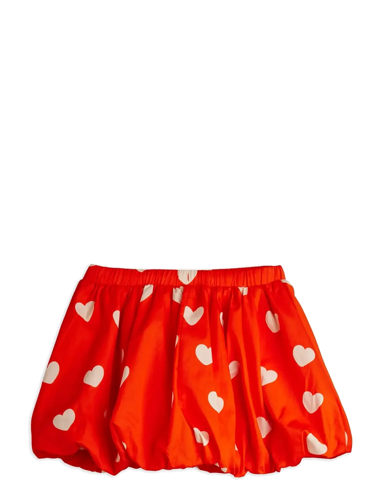 Mini Rodini - Hearts aop woven balloon skirt - nederdele - red - 1