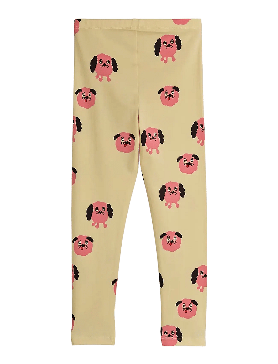 Mini Rodini - Doggies aop leggings - leggings - yellow - 1