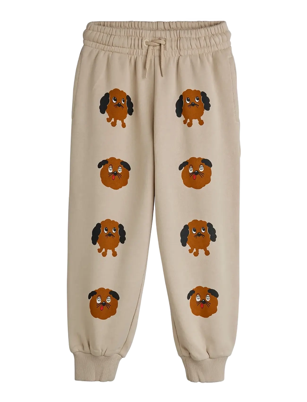 Mini Rodini Doggies Sp Sweatpants, 56/62, Beige, Underdele > Joggingbukser, Børn