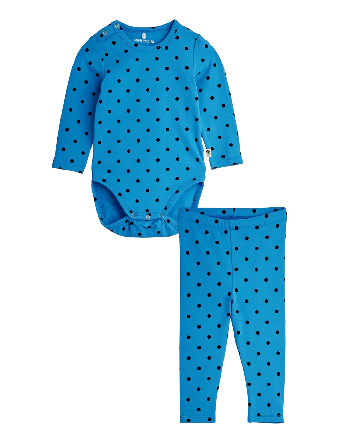 Polka dots aop baby set - BLUE
