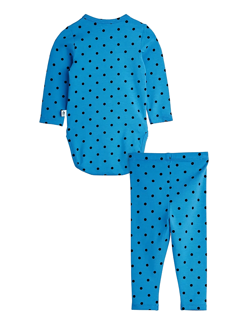 Mini Rodini - Polka dots aop baby set - sets met romper - blue - 1