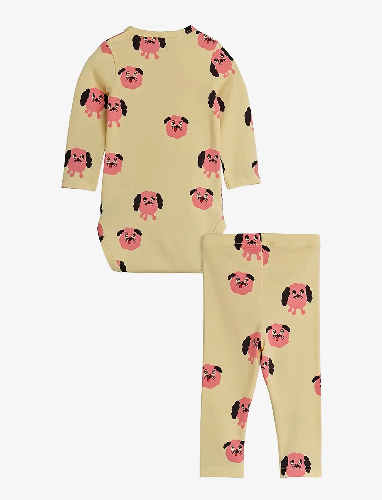 Mini Rodini - Doggies aop baby set - ensembles avec body - yellow - 1