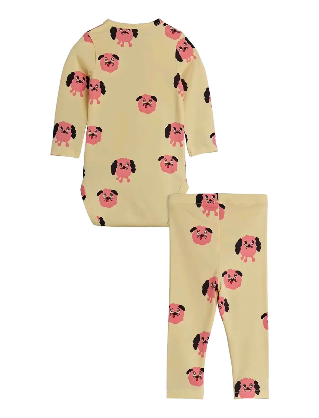 Mini Rodini - Doggies aop baby set - bodiga komplektid - yellow - 1