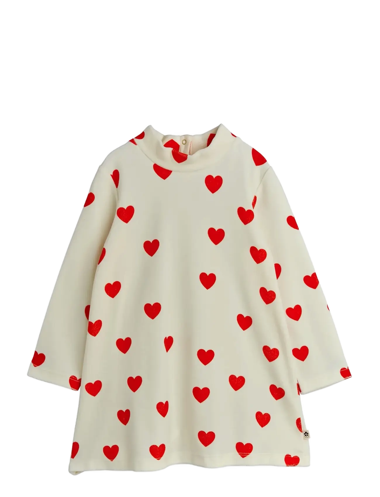 Mini Rodini Hearts aop velour dress - 4 for 3 - WHITE / cream