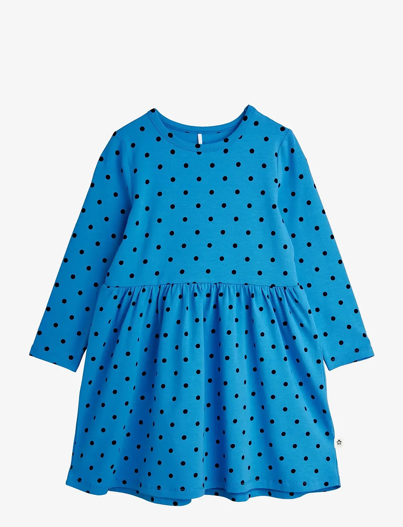 Mini Rodini - Polka dots aop ls dress - blue - 0