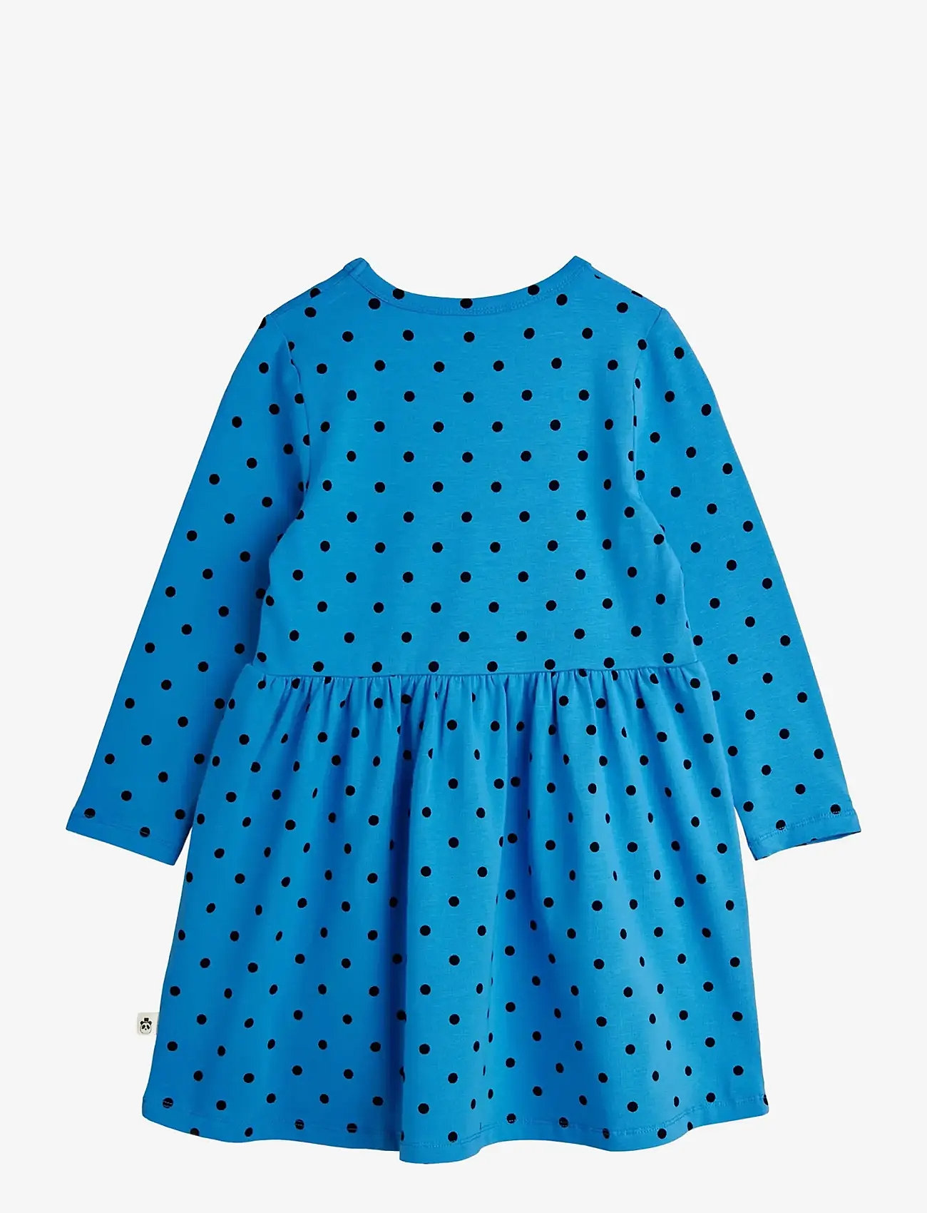 Mini Rodini - Polka dots aop ls dress - blue - 1