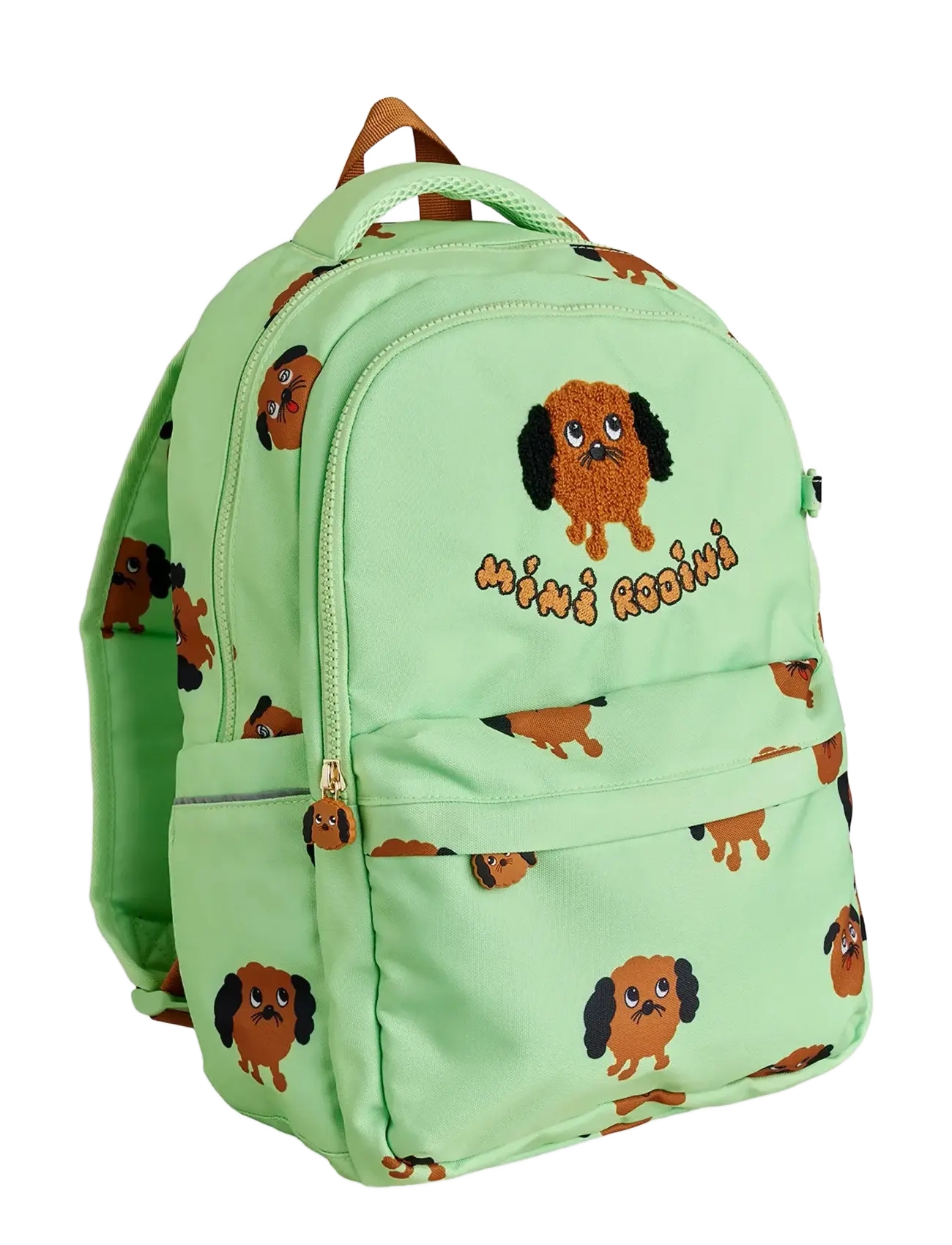 Mini Rodini Doggies aop school aop backpack - Ryggsäckar - GREEN / green
