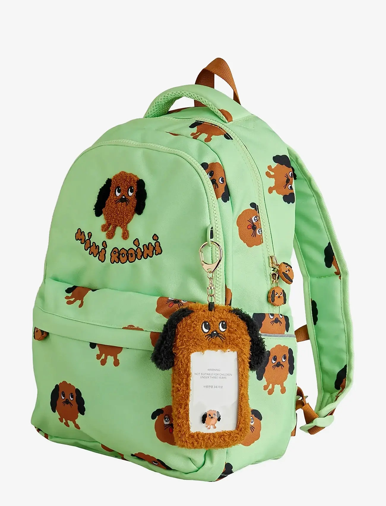 Mini Rodini - Doggies aop school aop backpack - rucksäcke - green - 1