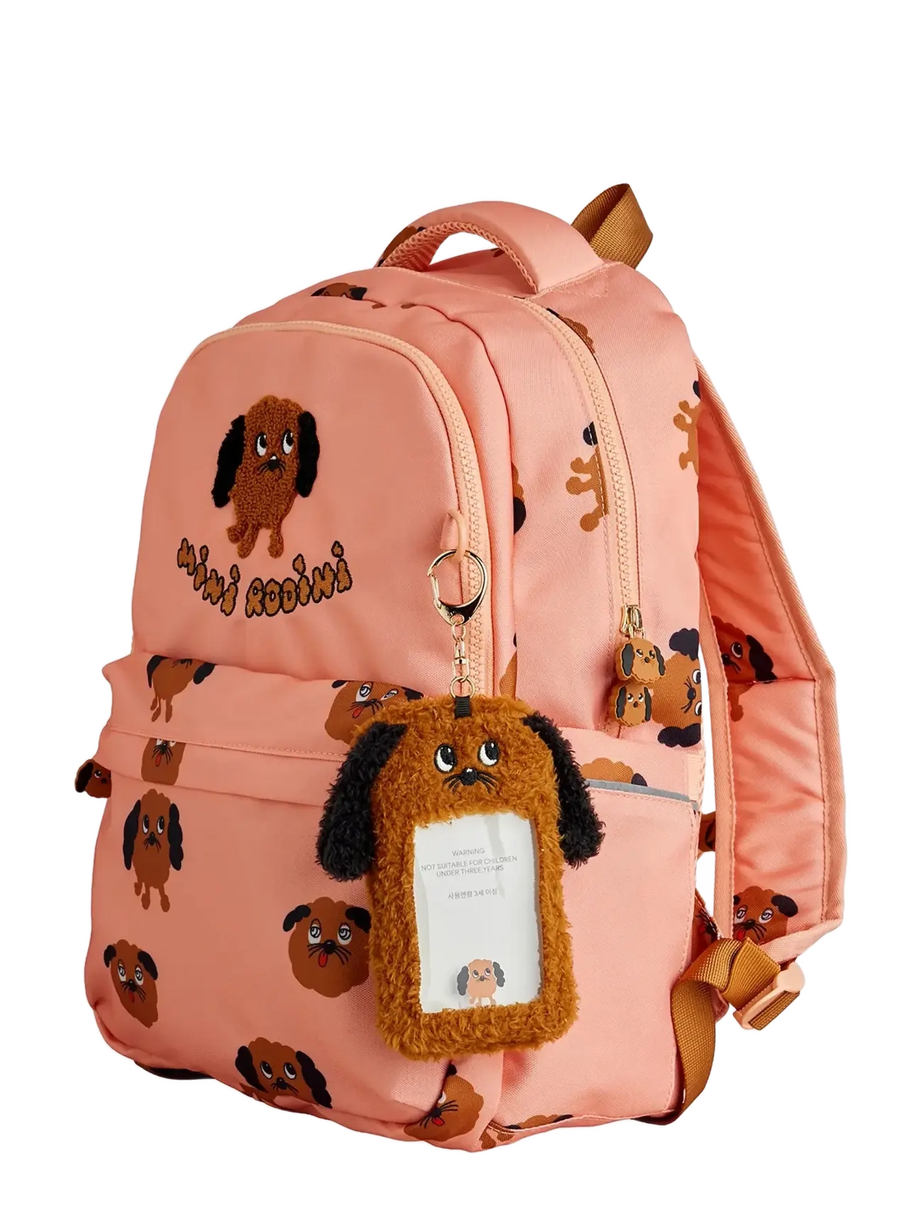 Mini Rodini - Doggies aop school aop backpack - rucksäcke - pink - 1