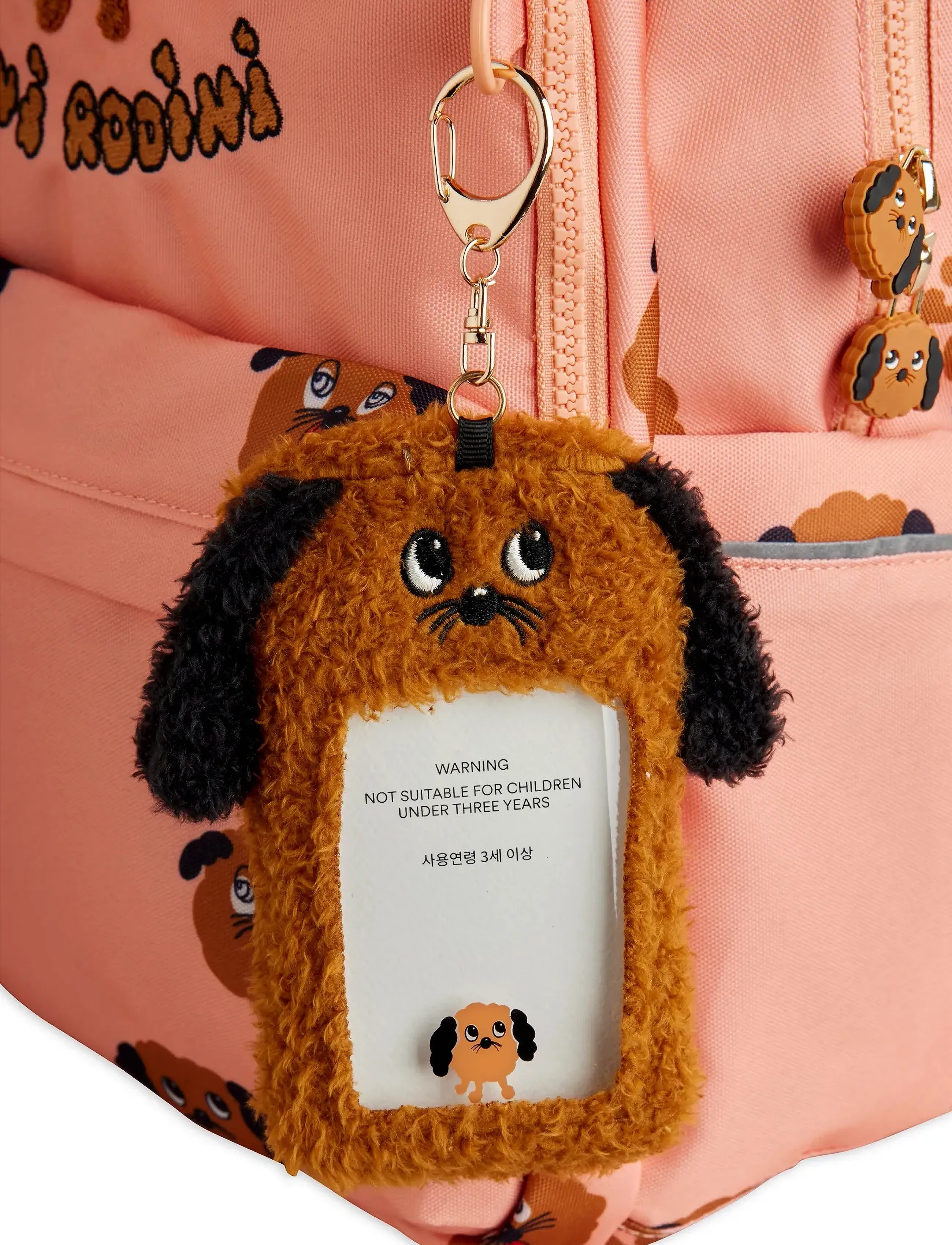 Mini Rodini - Doggies aop school aop backpack - rucksäcke - pink - 3