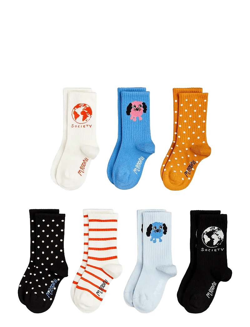 Mini Rodini - Doggie 7-pack socks - strumpor - multi - 0