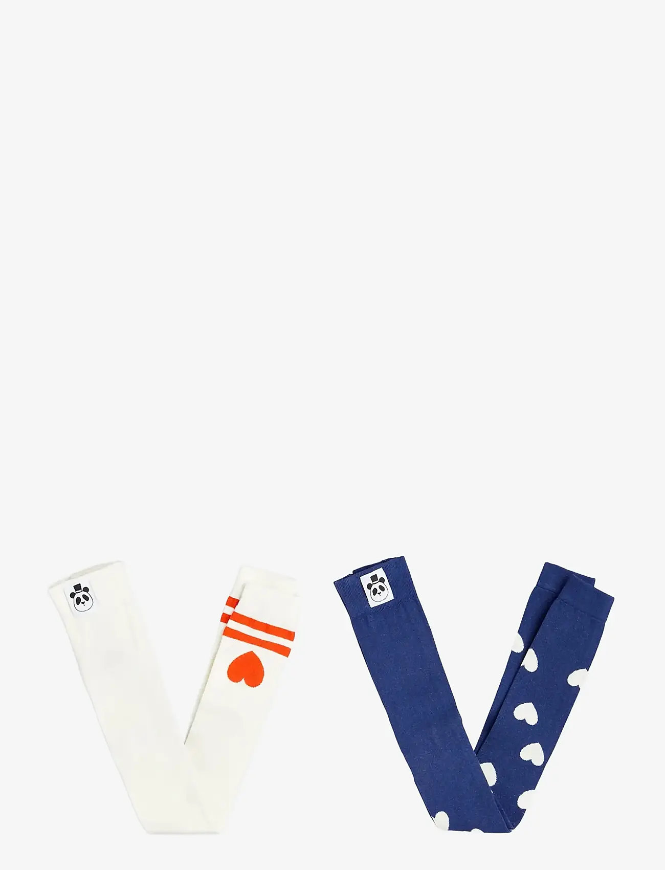 Mini Rodini - Hearts 2-pack leggings - multipack legginsit - multi - 0