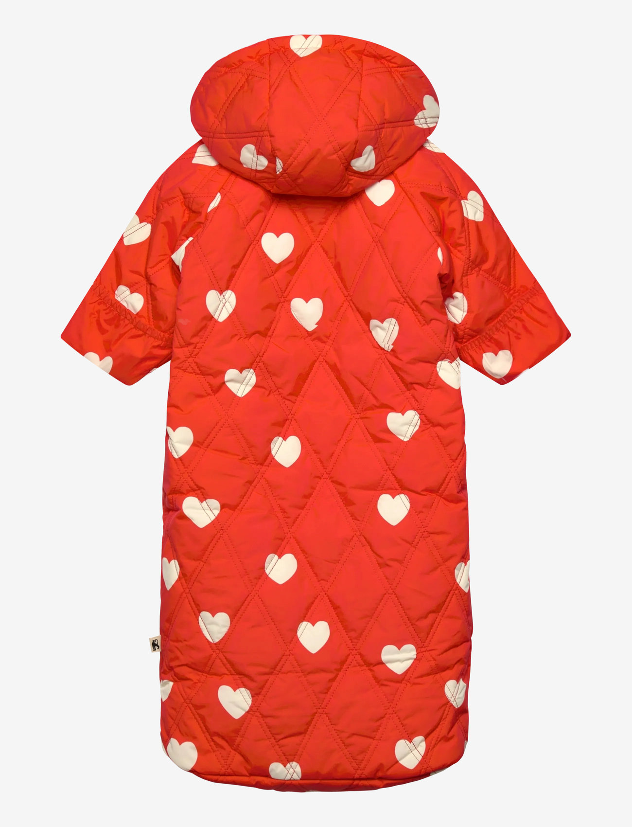 Mini Rodini - Hearts aop quilted stroller bag - barnevognstilbehør - red - 1