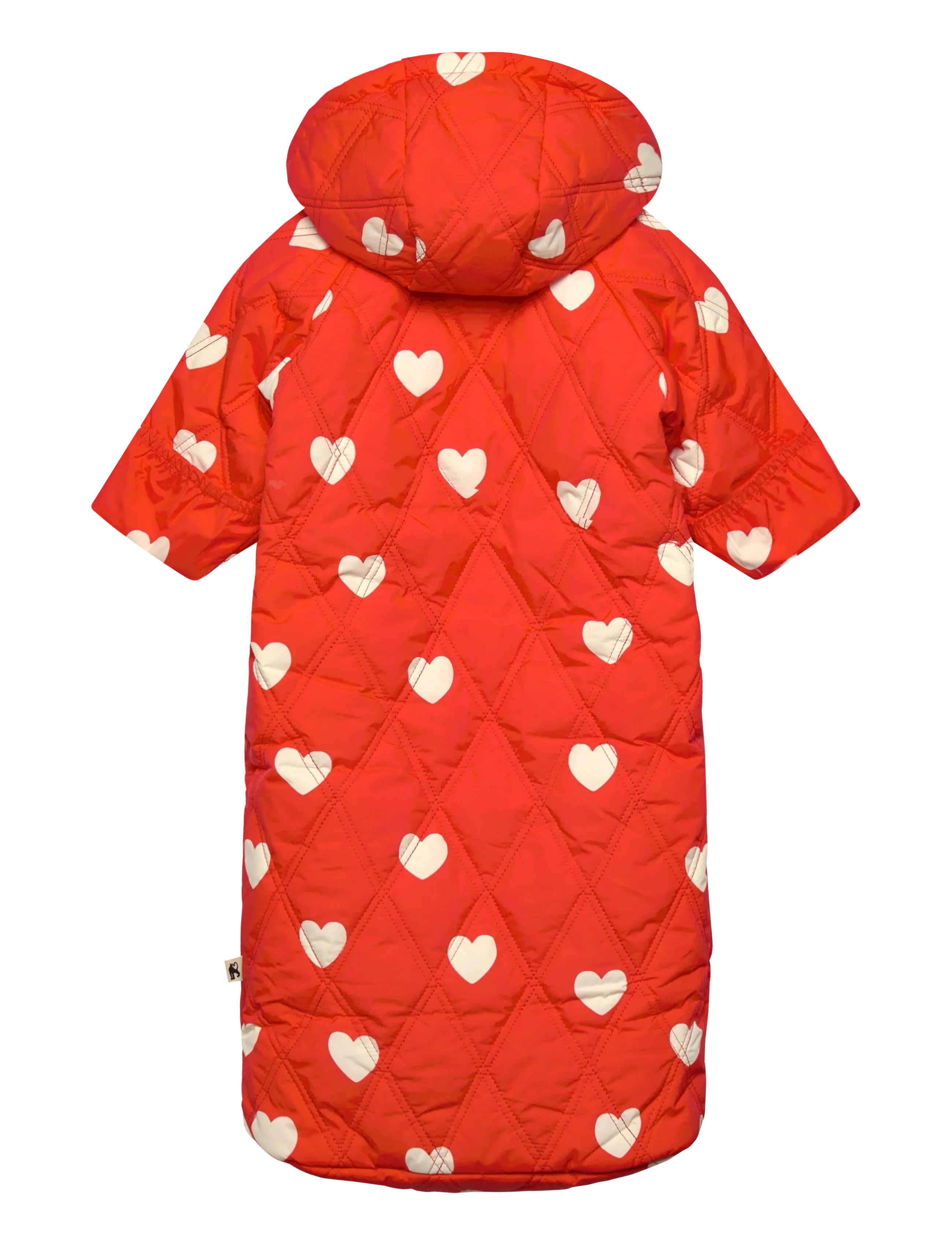 Mini Rodini - Hearts aop quilted stroller bag - vankrite tarvikud - red - 1