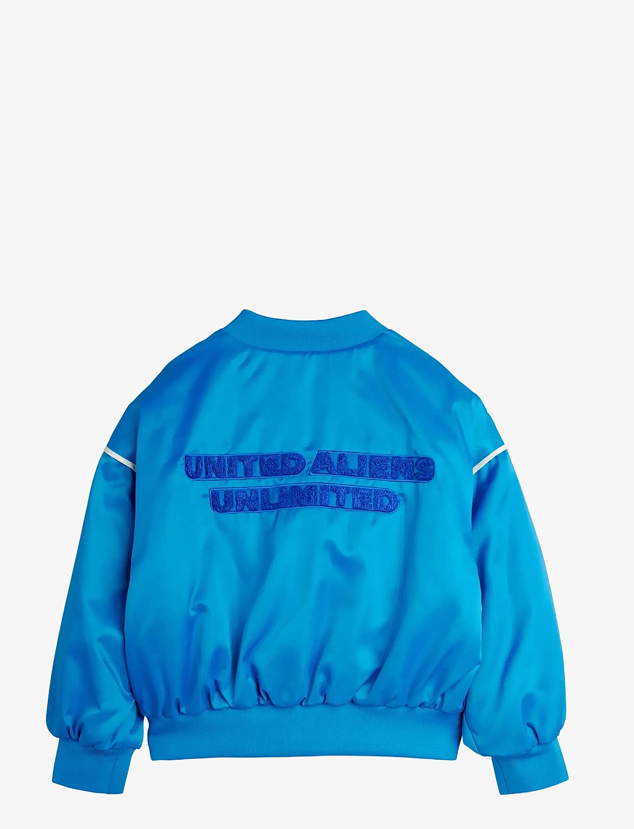 Mini Rodini - Travel agency chenille satin baseball jacket - bomberjackor - blue - 3