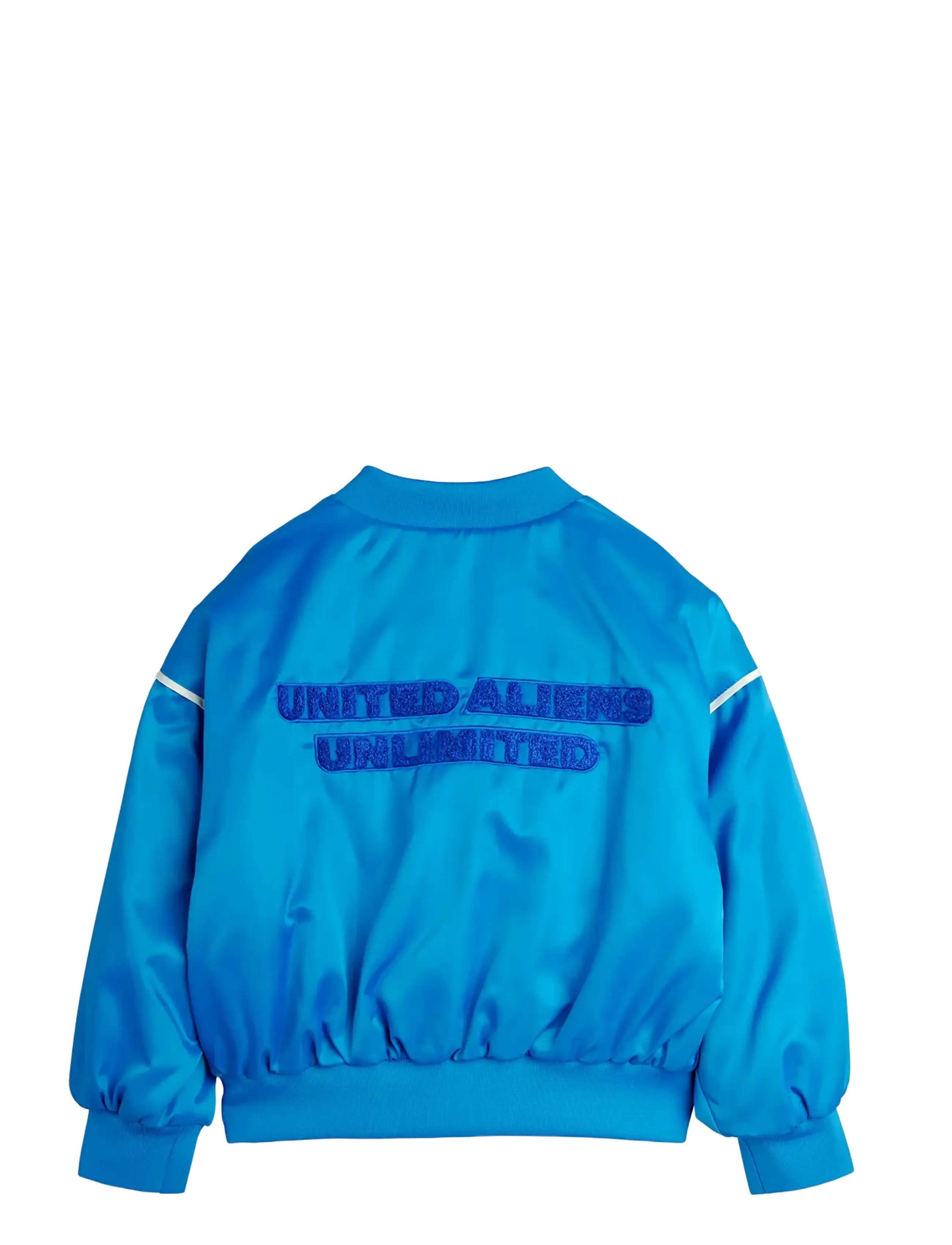 Mini Rodini - Travel agency chenille satin baseball jacket - bomberjakker - blue - 3
