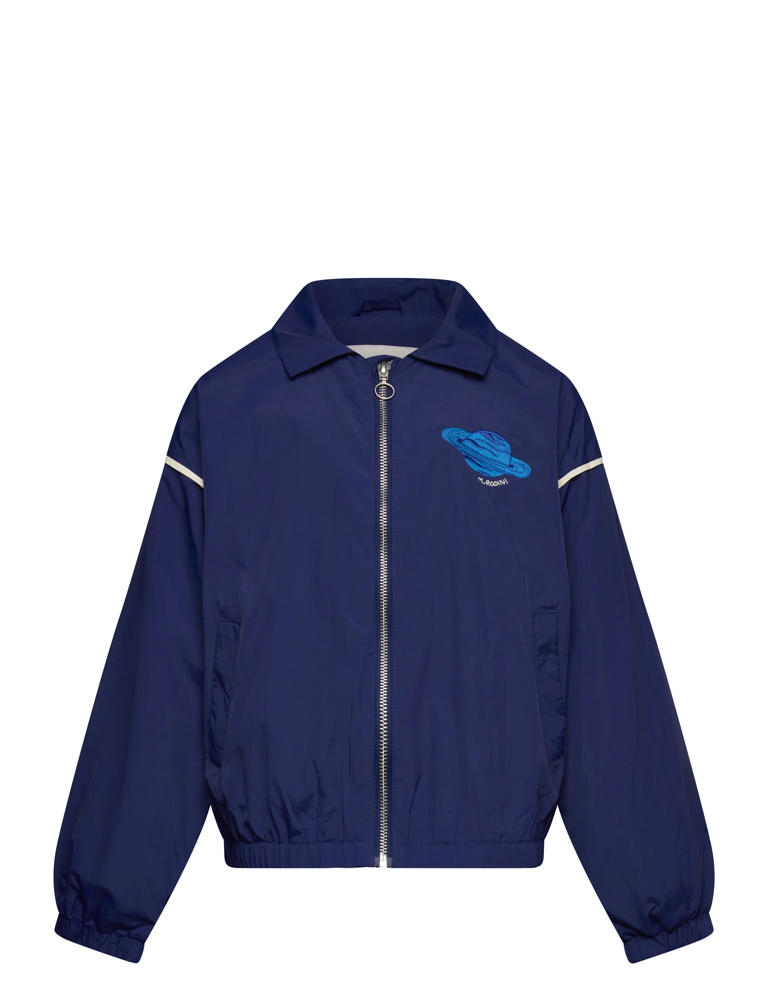 Mini Rodini Planet Emb Nylon Jacket, 128/134, Navy, Jakker & Frakker > Lette Jakker, Børn