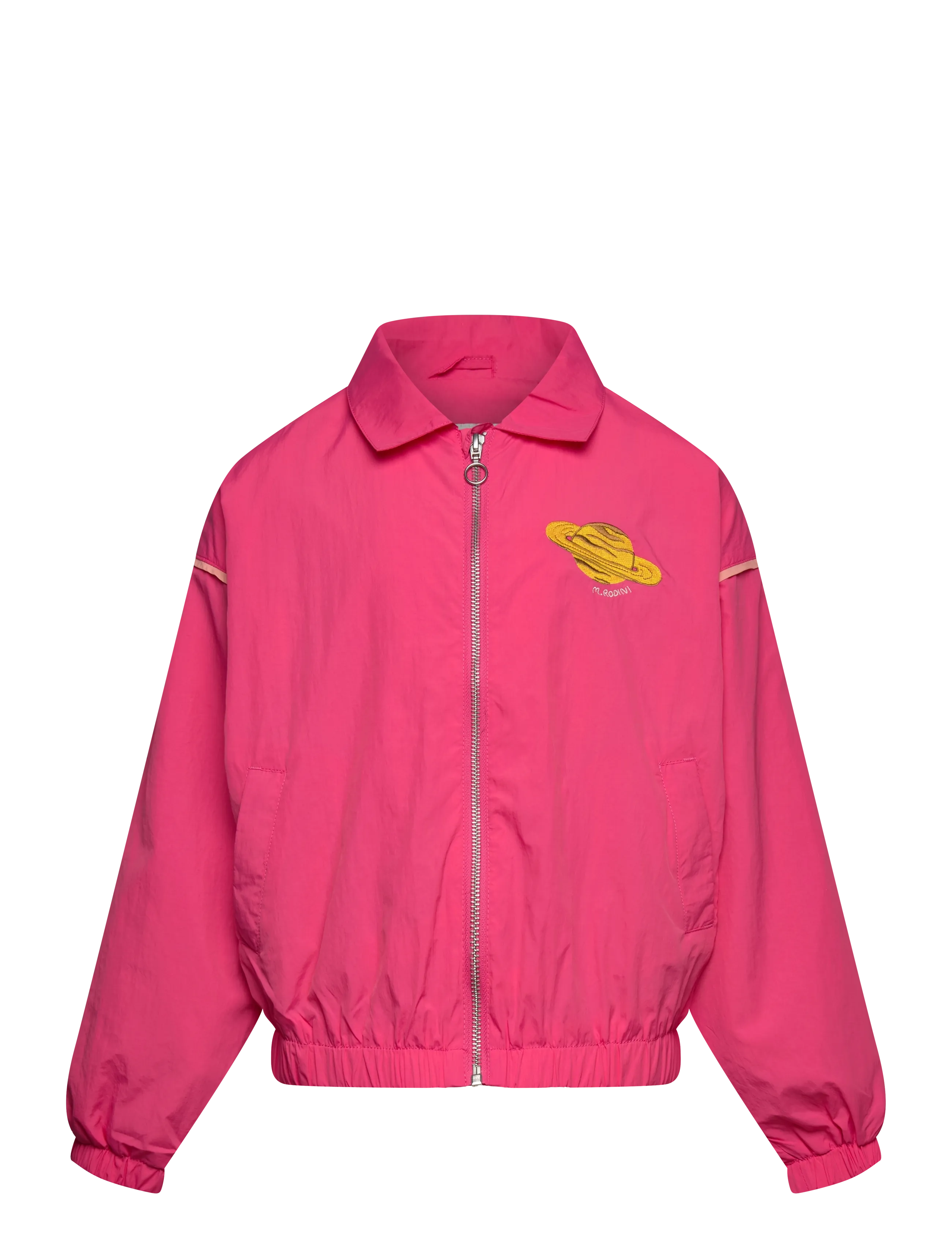 Mini Rodini Planet emb nylon jacket - Outdoor - PINK / pink/rose