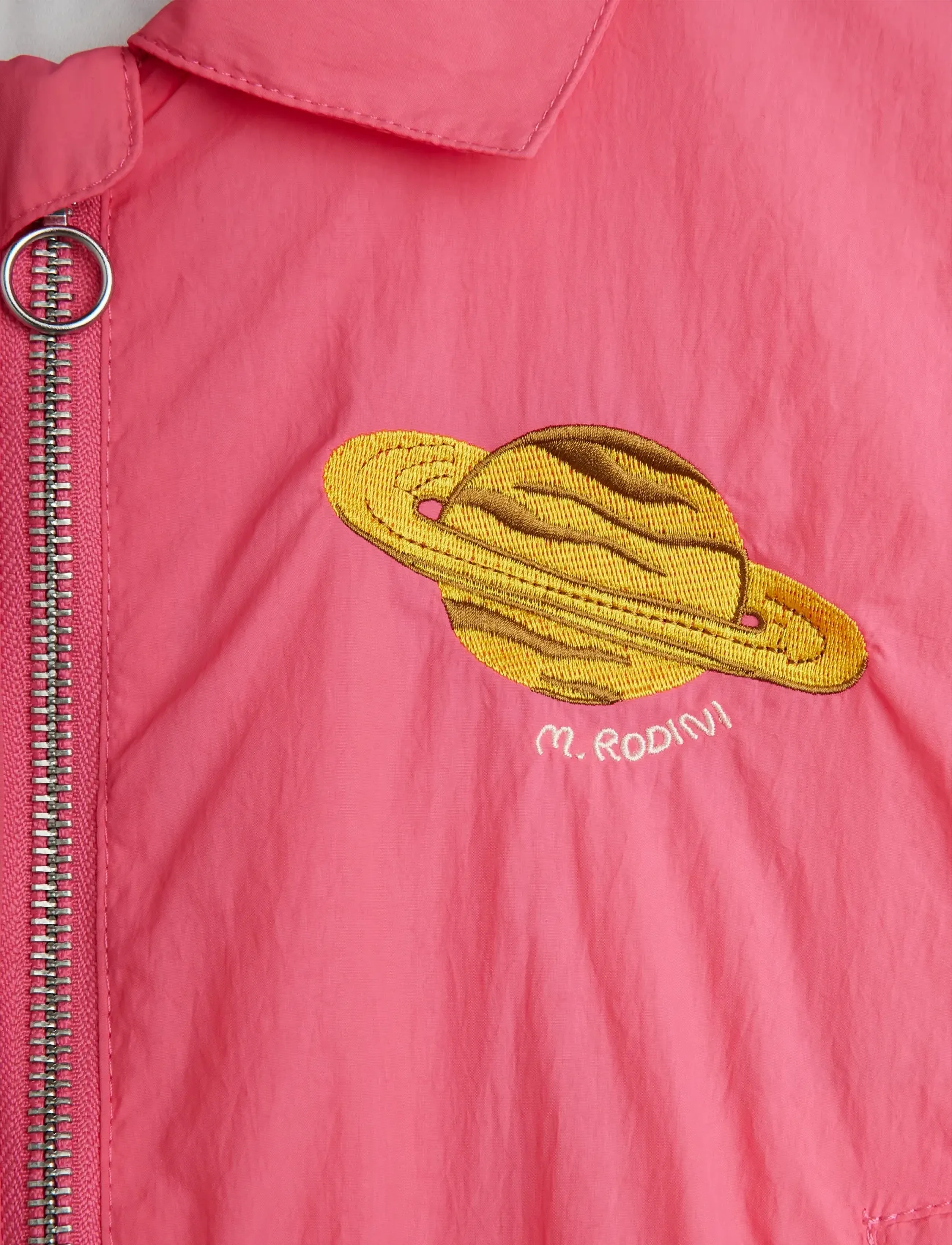 Mini Rodini - Planet emb nylon jacket - lette jakker - pink - 3