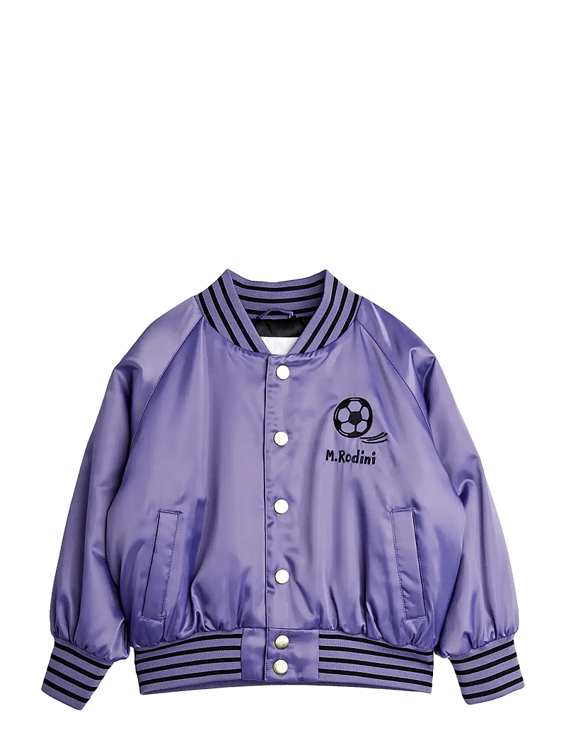Mini Rodini - Soccerball chenille satin bsb jacket - bomberjacken - purple - 0