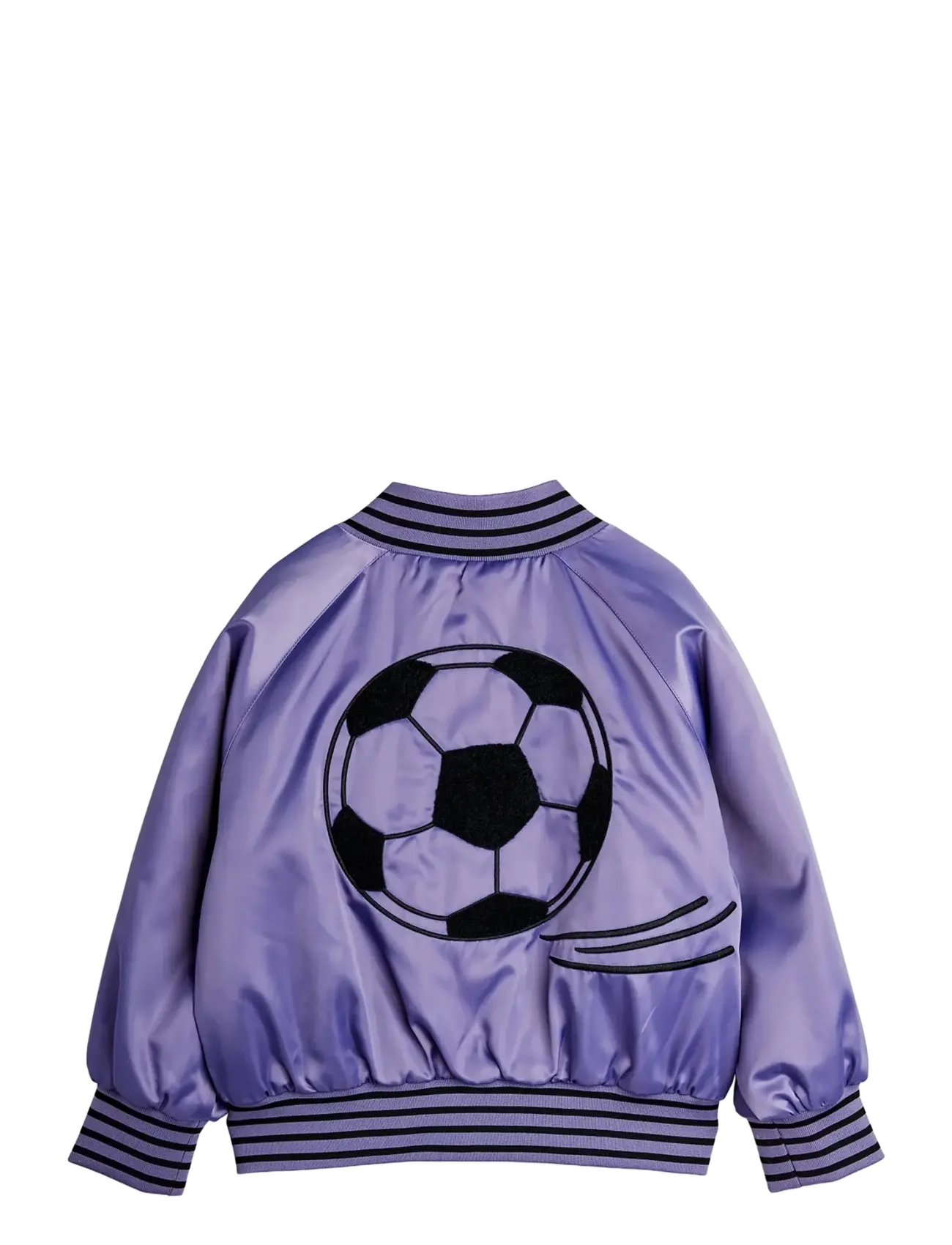 Mini Rodini - Soccerball chenille satin bsb jacket - bomberjakker - purple - 1