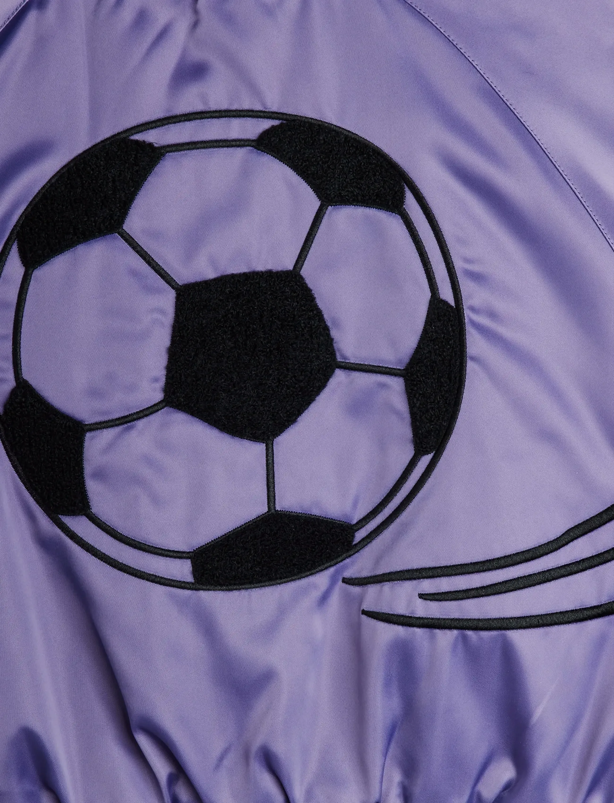 Mini Rodini - Soccerball chenille satin bsb jacket - bomberjakker - purple - 3