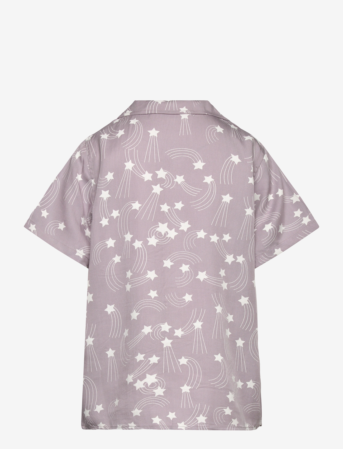 Mini Rodini - Starfall aop woven shirt - kortærmede skjorter - purple - 1