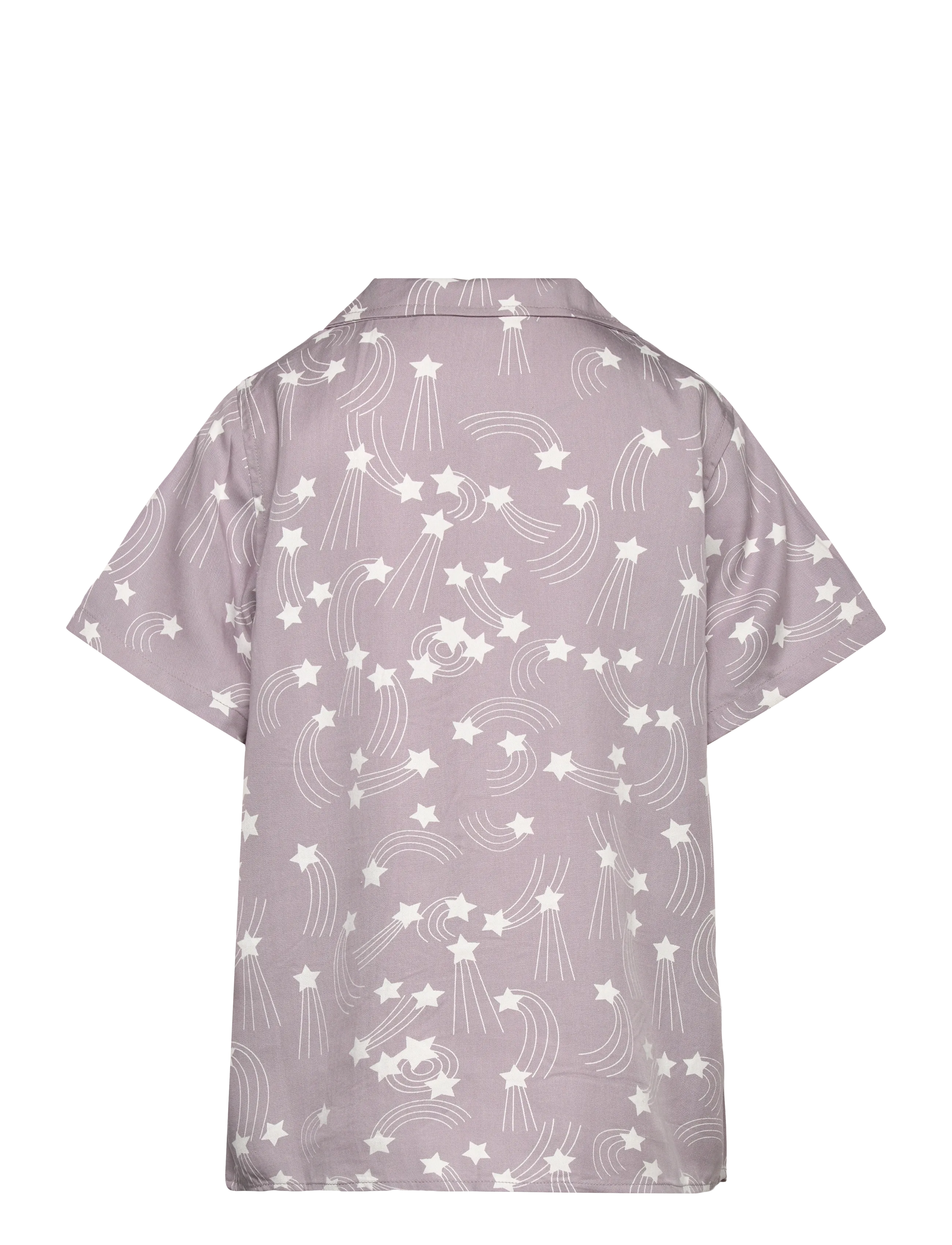 Mini Rodini - Starfall aop woven shirt - kortærmede skjorter - purple - 1