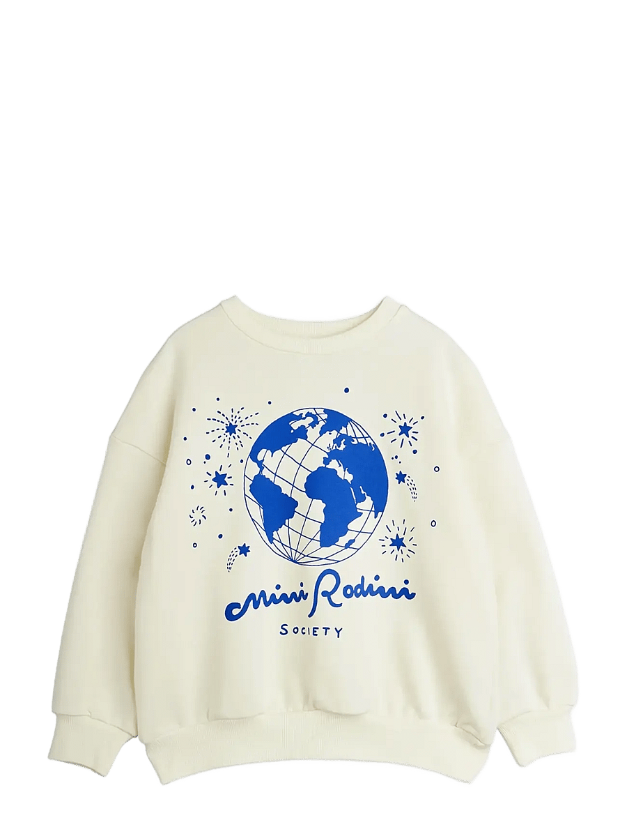 Mini Rodini - Mini Rodini society sp sweatshirt - dressipluusid - white - 0