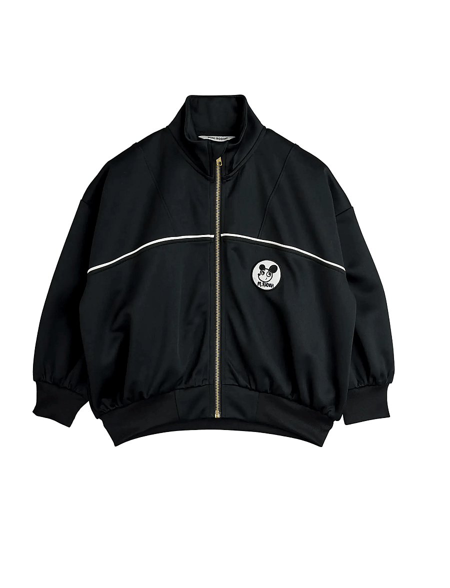 Mini Rodini - Ritzratz patch tracksuit jacket - leichte jacken - black - 0