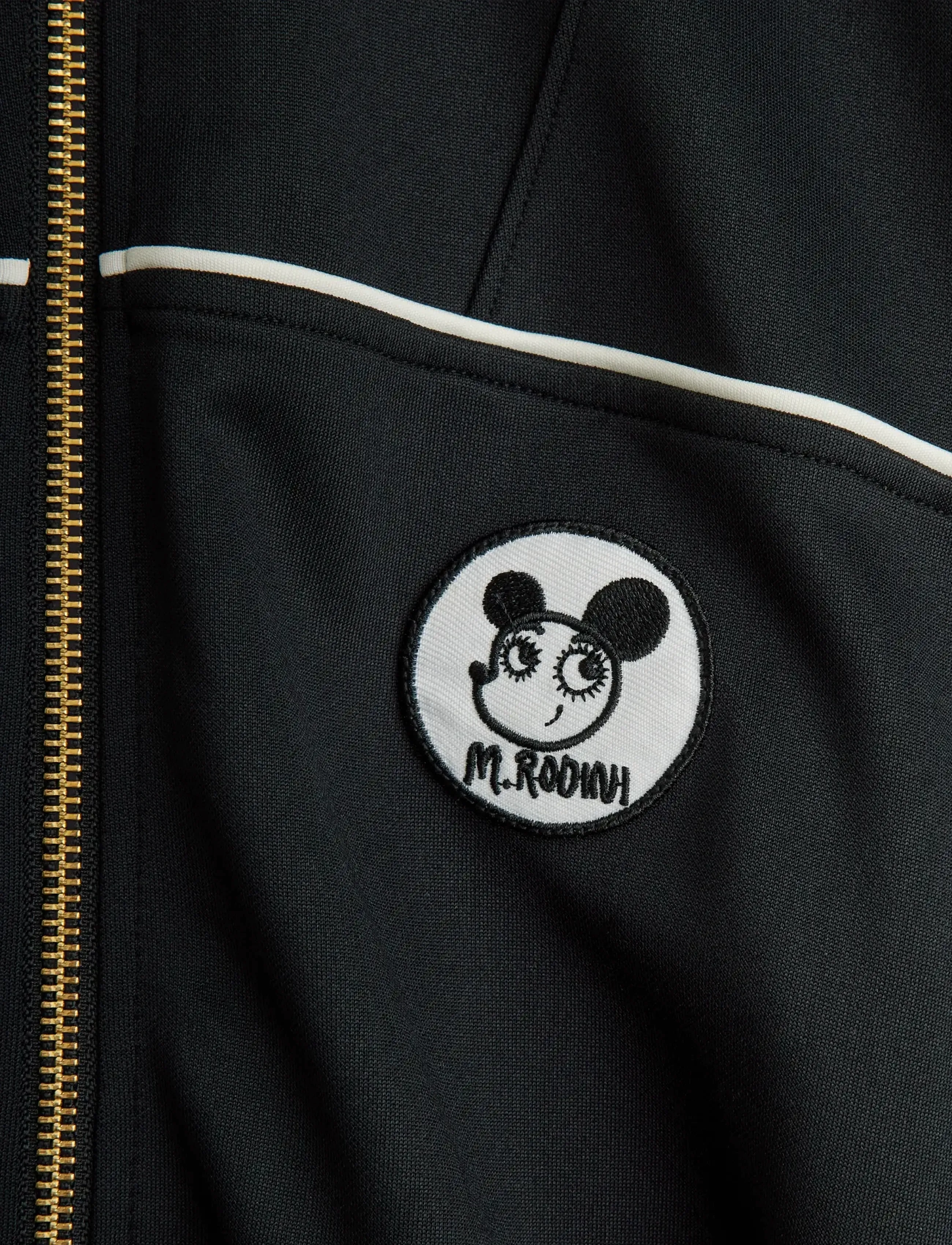Mini Rodini - Ritzratz patch tracksuit jacket - lette jakker - black - 2