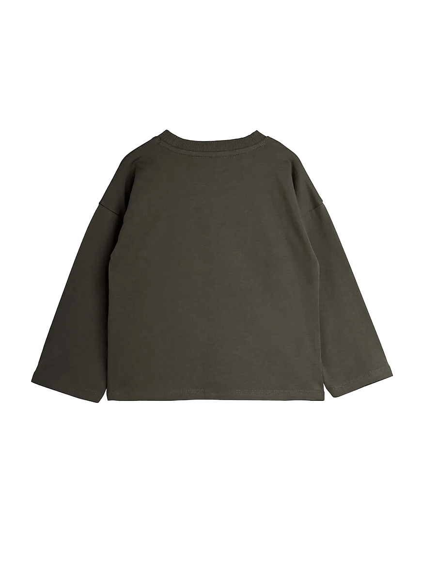 Mini Rodini - Alien travel agency sp ls tee - långärmade t-shirts - grey - 1
