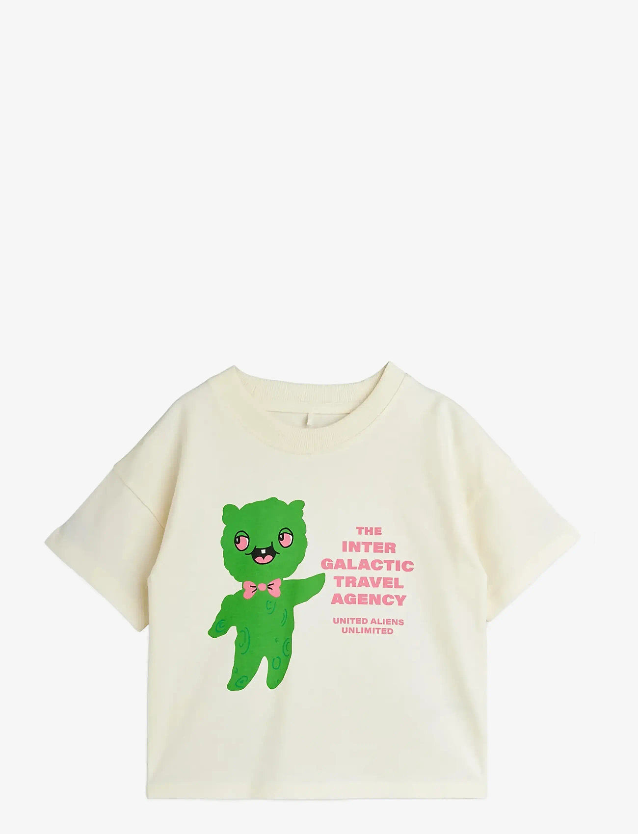 Mini Rodini - Alien travel agency sp ss tee - kortærmede t-shirts - off-white - 0