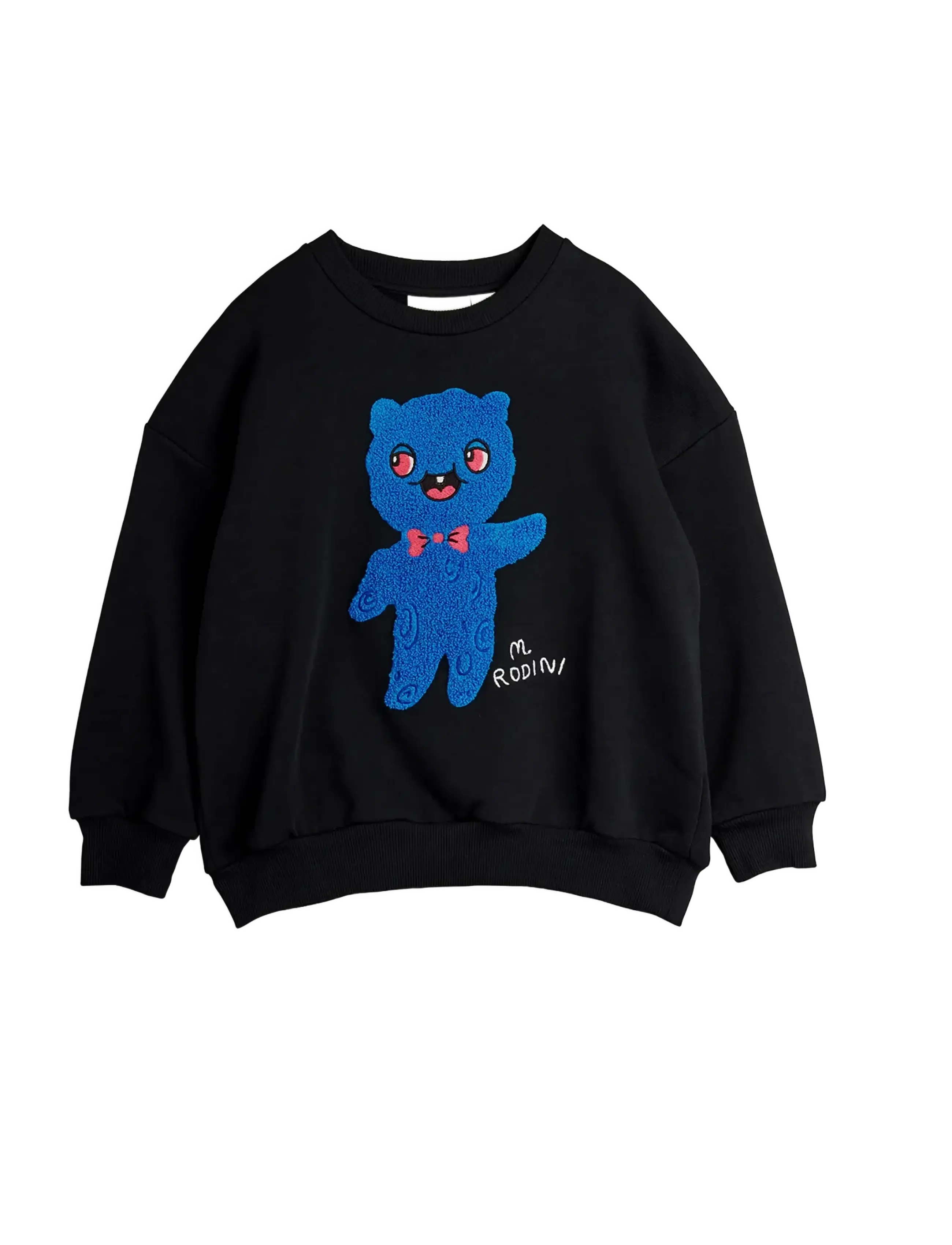 Mini Rodini Alien Chenille Sweatshirt, 80/86, Sweatshirts & Hoodies, Schwarz - Sweatshirts, Kinder