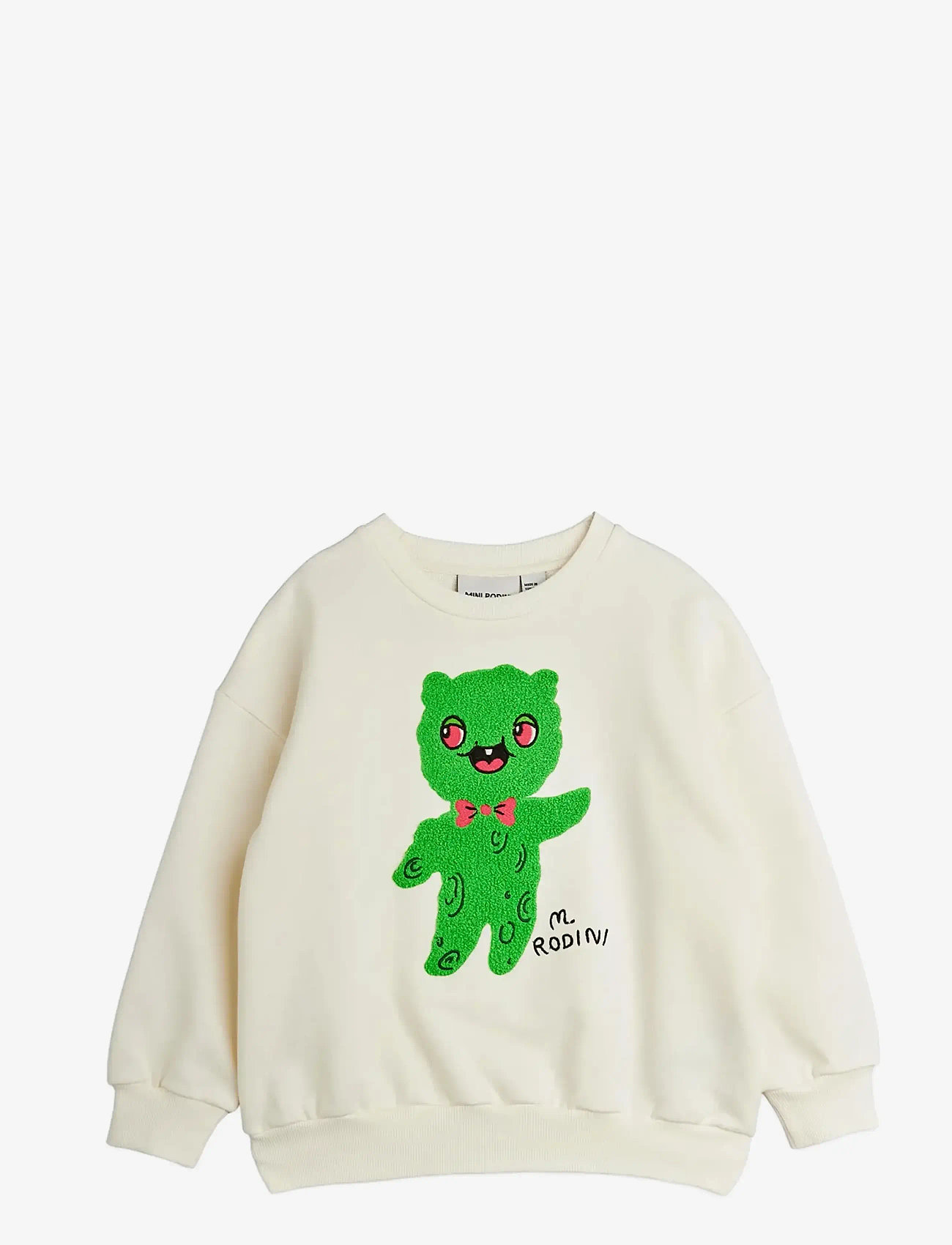 Mini Rodini - Alien chenille sweatshirt - sweatshirts - off-white - 0