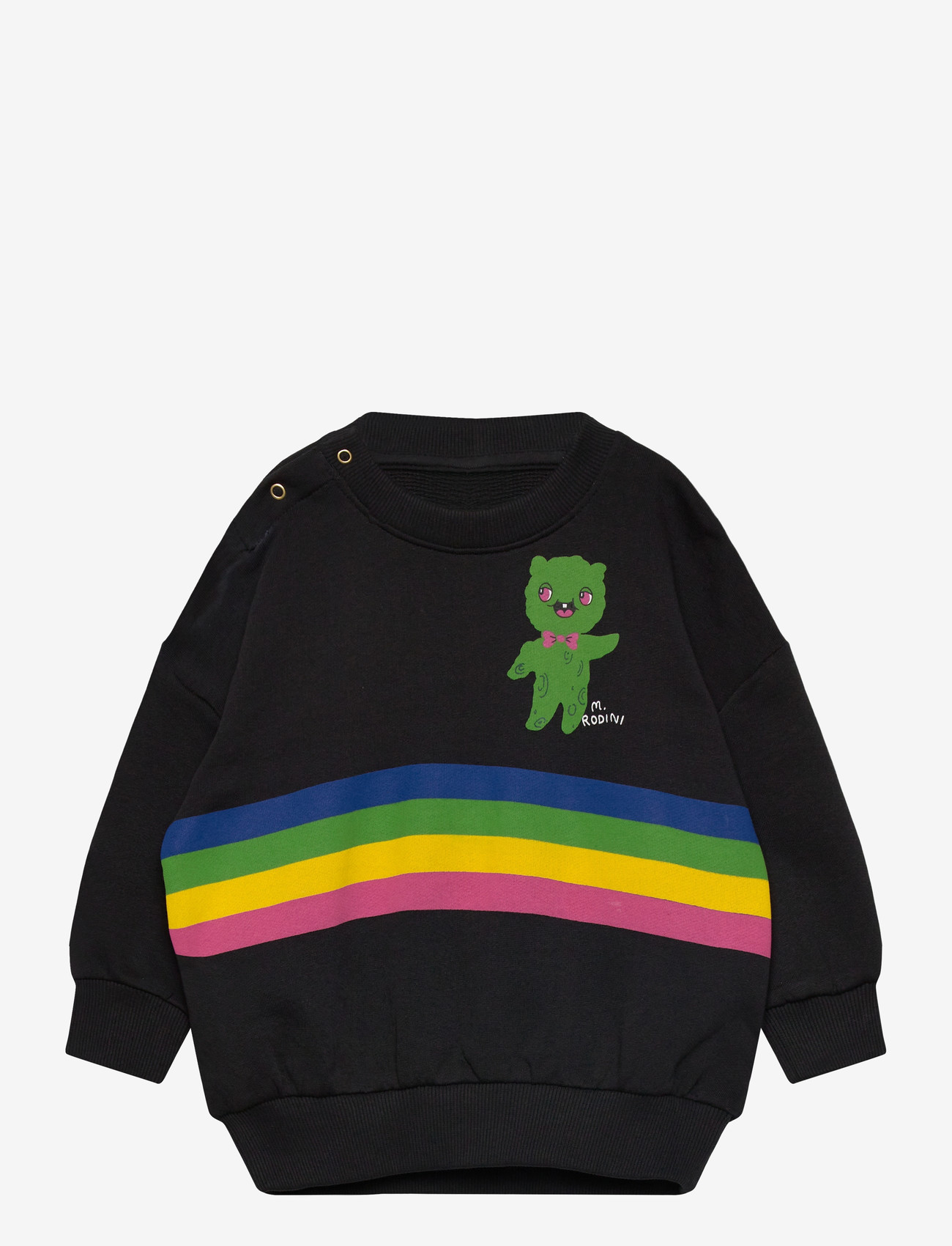 Mini Rodini - Alien stripe sp sweatshirt - sweatshirts - black - 0