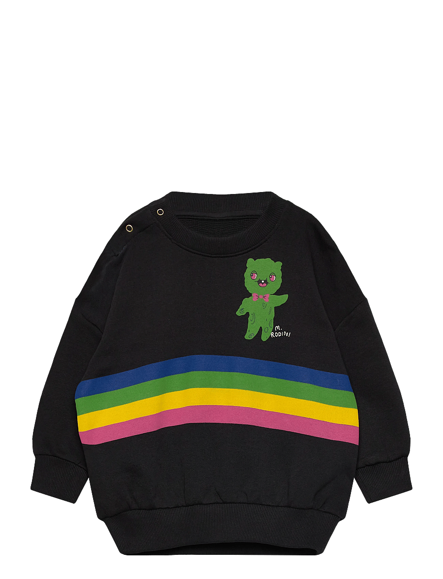 Mini Rodini - Alien stripe sp sweatshirt - sweatshirts - black - 0