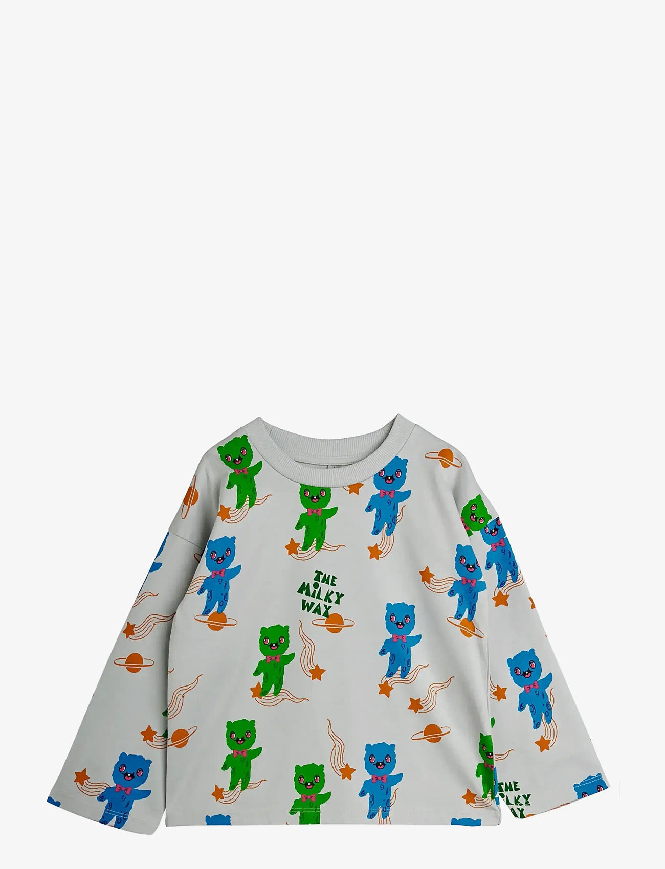 Mini Rodini - Aliens aop ls tee - langärmelig - grey - 0