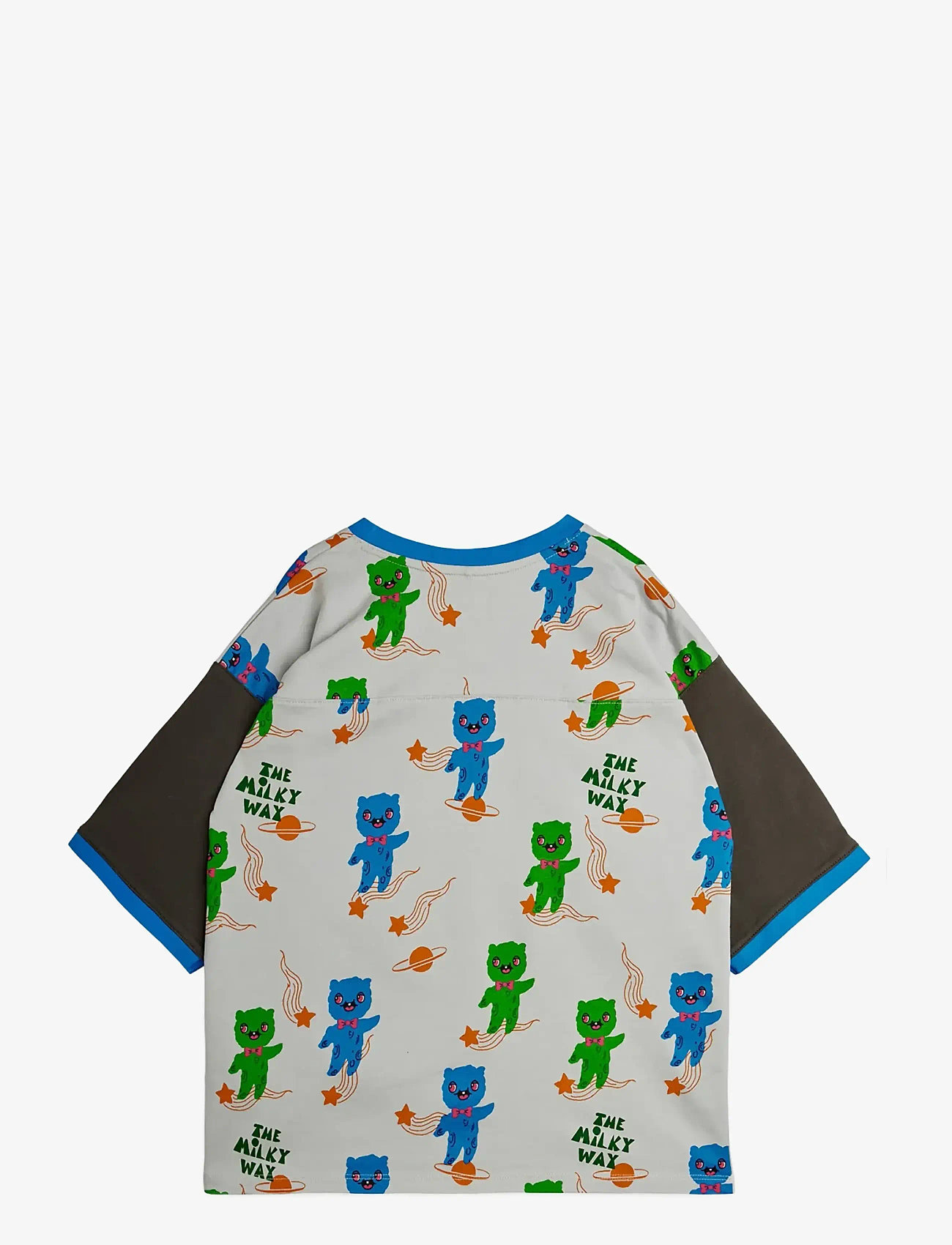 Mini Rodini - Aliens aop loose fit ss tee - kortærmede t-shirts - grey - 1