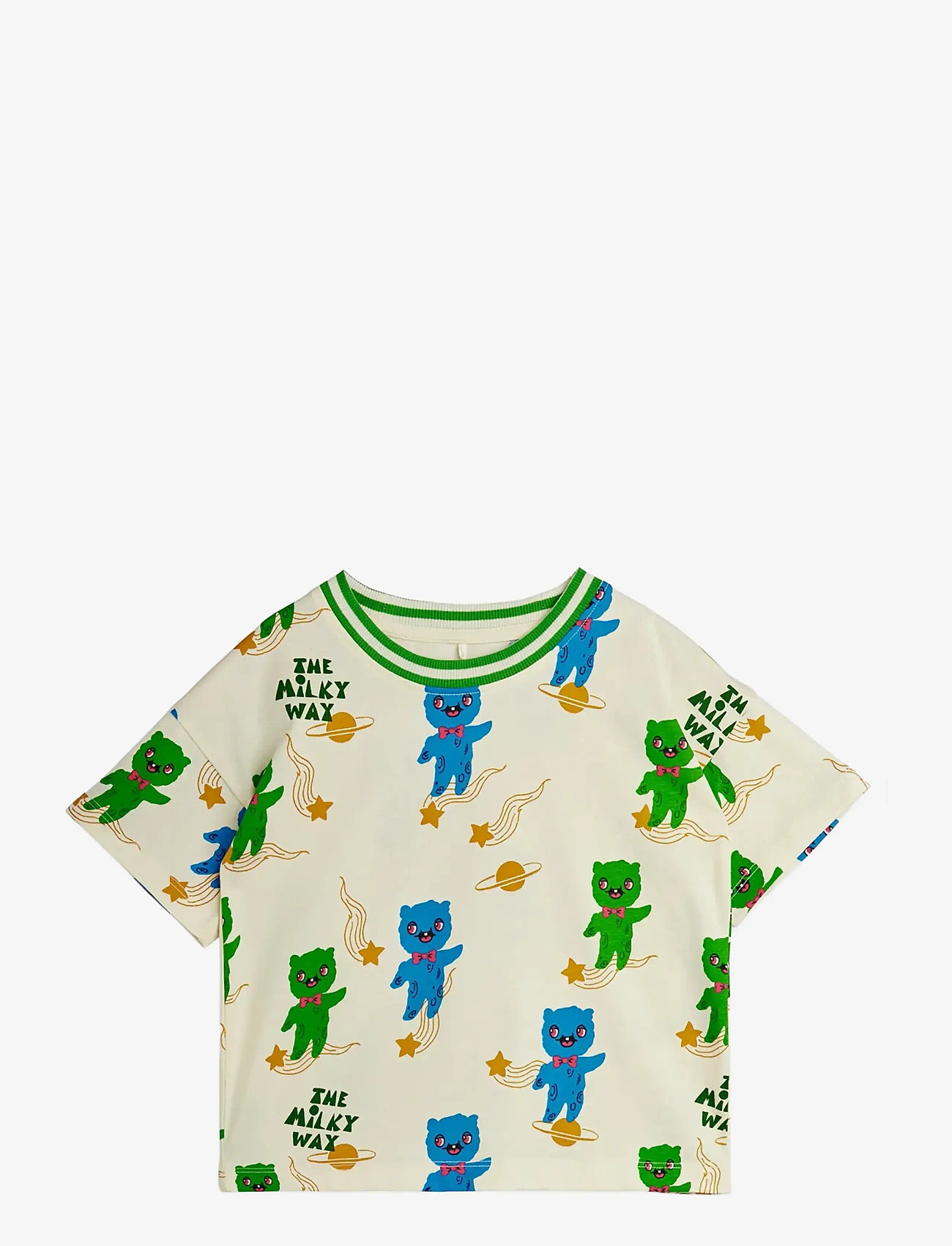Mini Rodini - Aliens aop ss tee - kortärmade t-shirts - off-white - 0