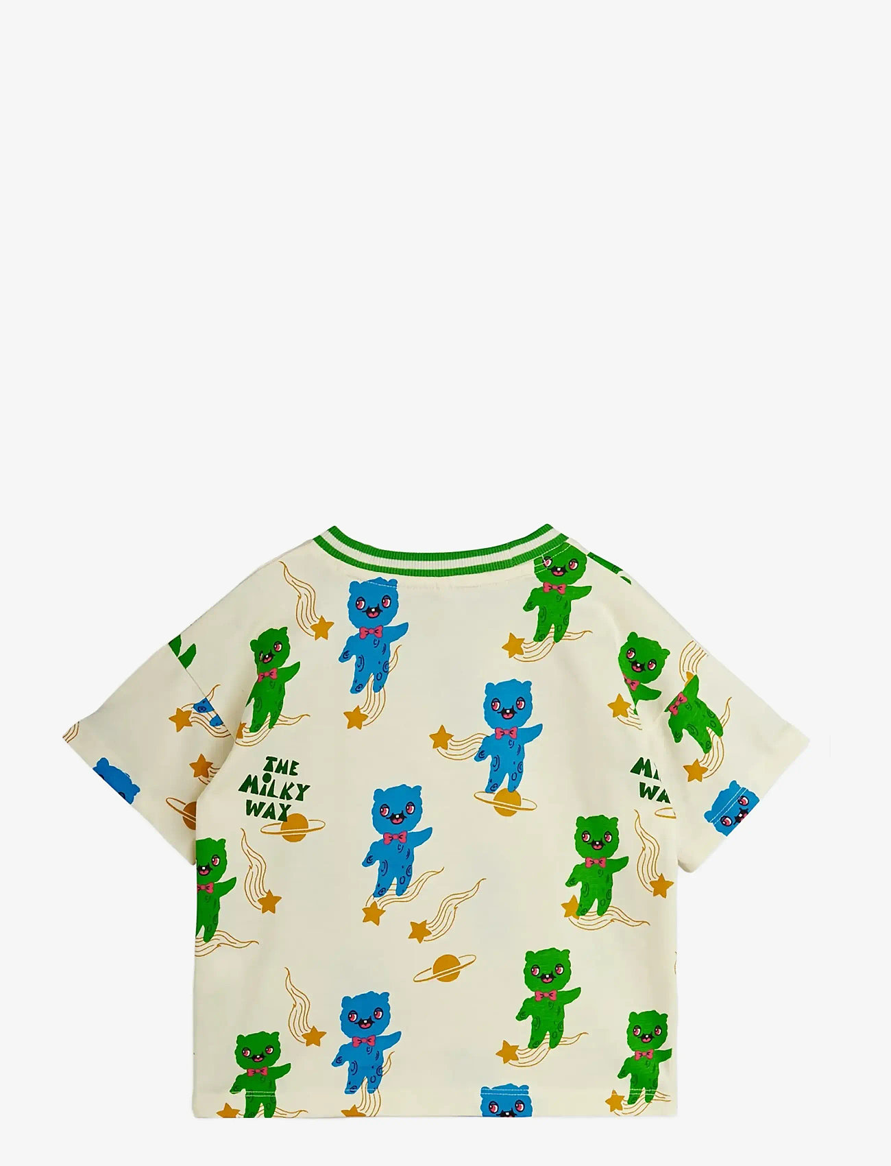 Mini Rodini - Aliens aop ss tee - kortärmade t-shirts - off-white - 1